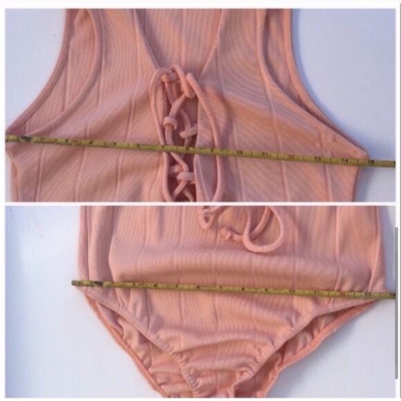 Missguided Lace Up Front Bodysuit Nude Size 8 - Picture 5 of 8
